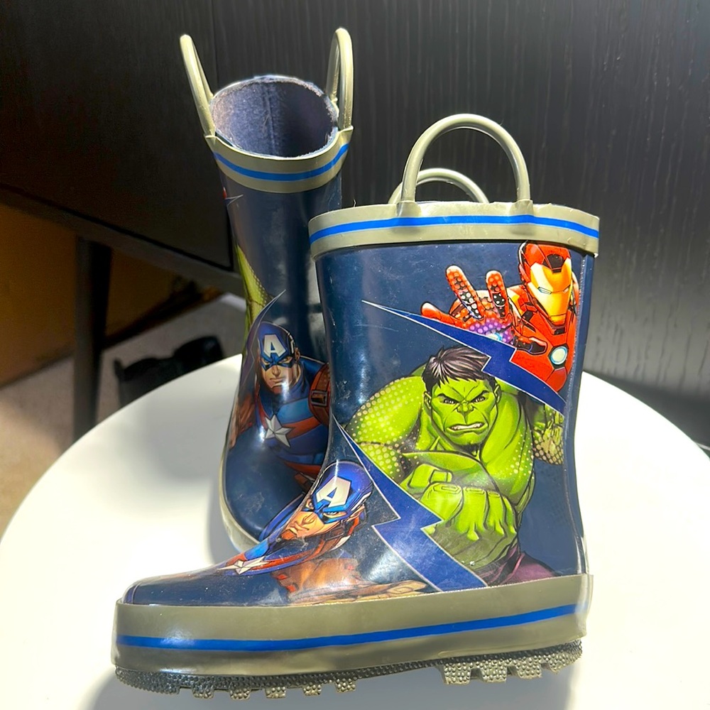 Marvel Avengers rain boots.